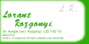 lorant rozgonyi business card
